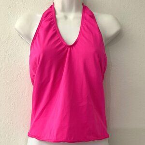 Vibrant Pink Halter One Piece Swimwear